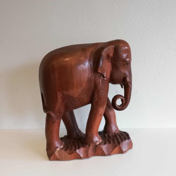 Houten Aziatische olifant 60 cm