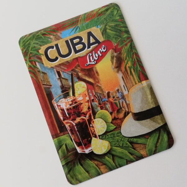 Metalen ansichtkaart Cuba libre