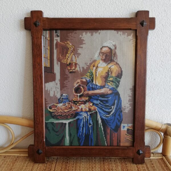Borduurwerk Het melkmeisje van Vermeer