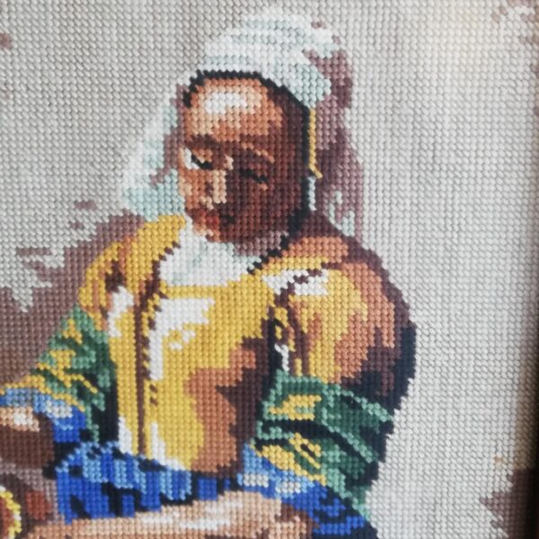 Borduurwerk Het melkmeisje van Vermeer