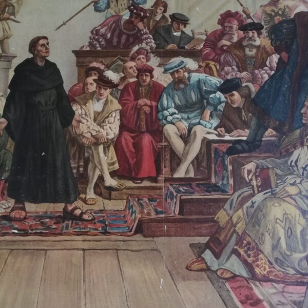 Schoolplaat Luther op de Rijksdag te Worms