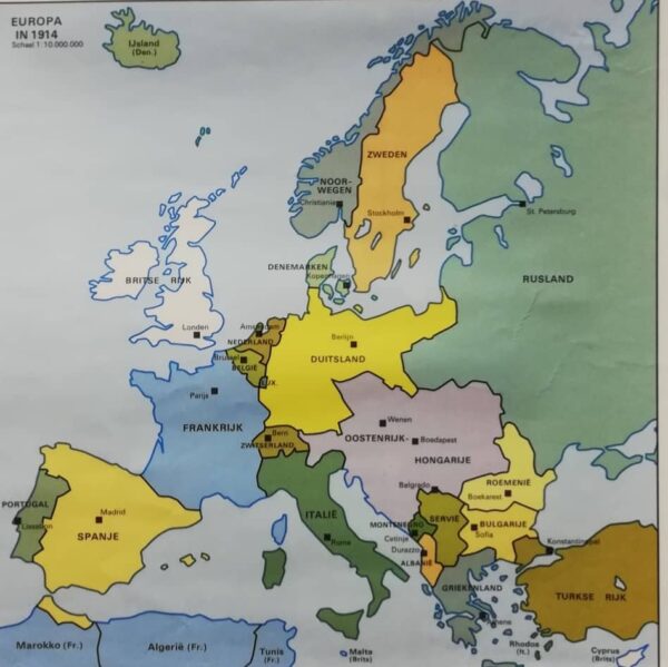 Schoolkaart Europa staatkundig