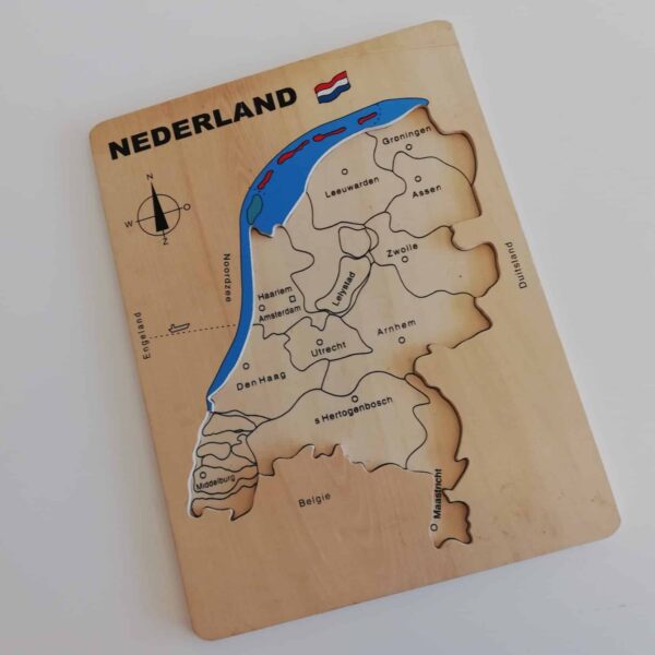 Houten puzzel Nederlandse provincies 30x40 cm