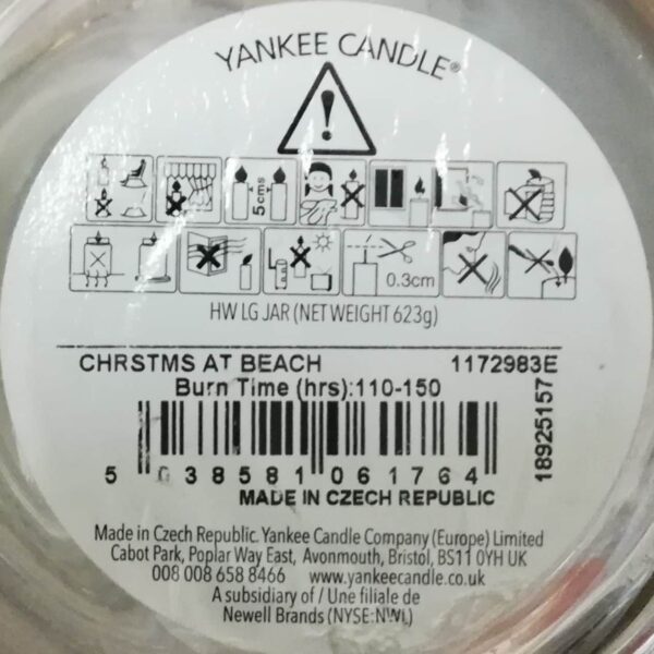 Yankee Candles pot - Christmas at the beach