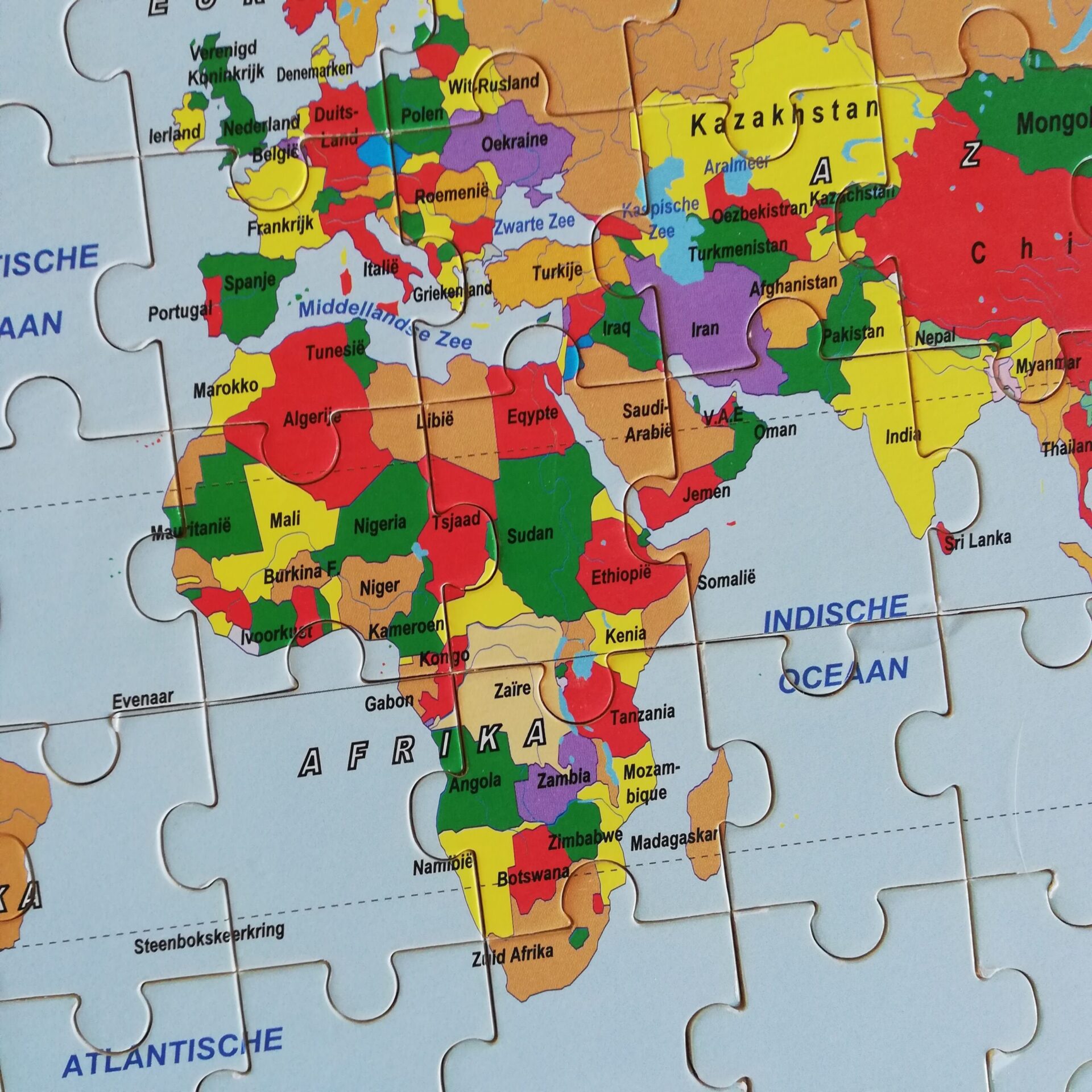 Albany Werkelijk leeg Houten puzzel van de hele wereld - Te koop @ EvenSnuffelen