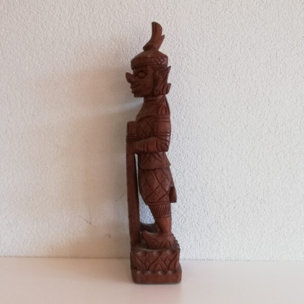 Houten beeld / houtsnijwerk tempelwachter - 54 cm