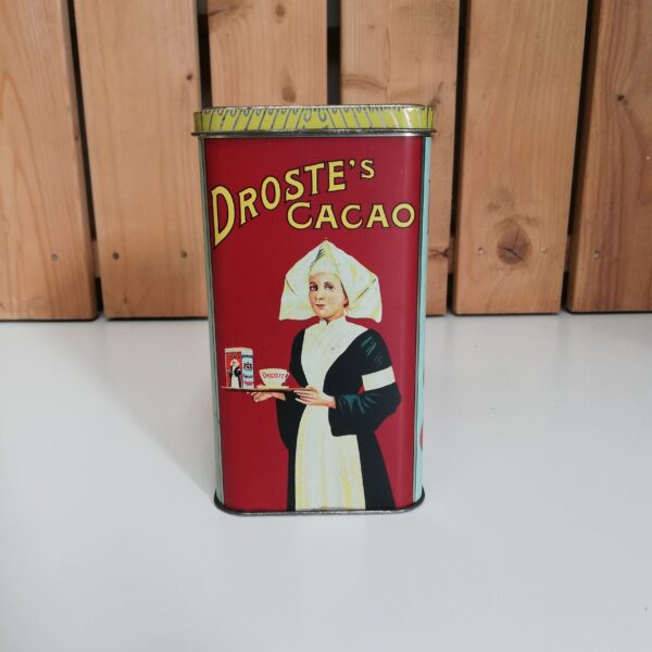 Vintage blik Droste cacao met originele prijs