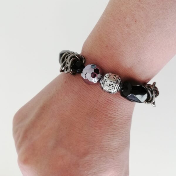 Zilver-paarse armband
