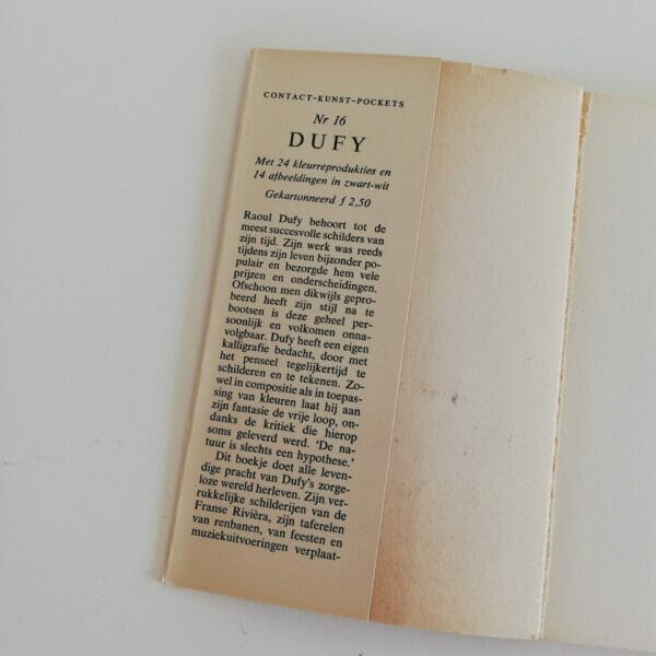 Dufy - Contact kunst pockets 16