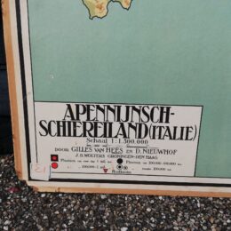 Schoolplaat Apennijnsch schiereiland (Italie)