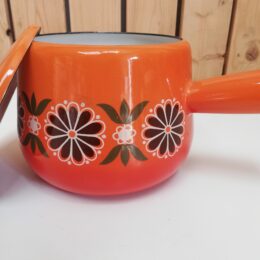 Vintage fonduepan oranje